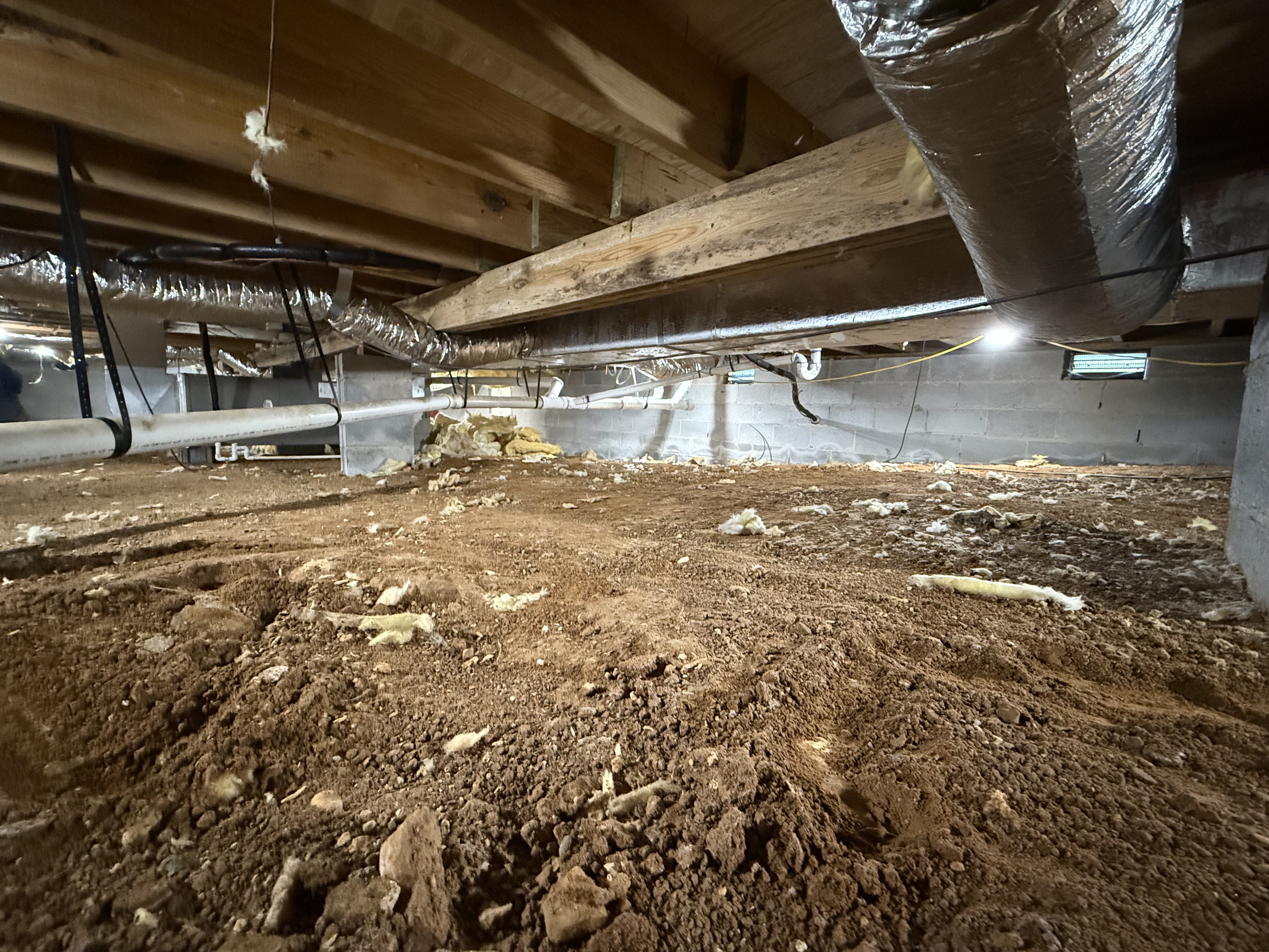 Before crawl space encapsulation